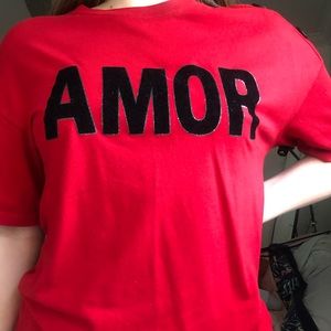 It’s a red T-shirt